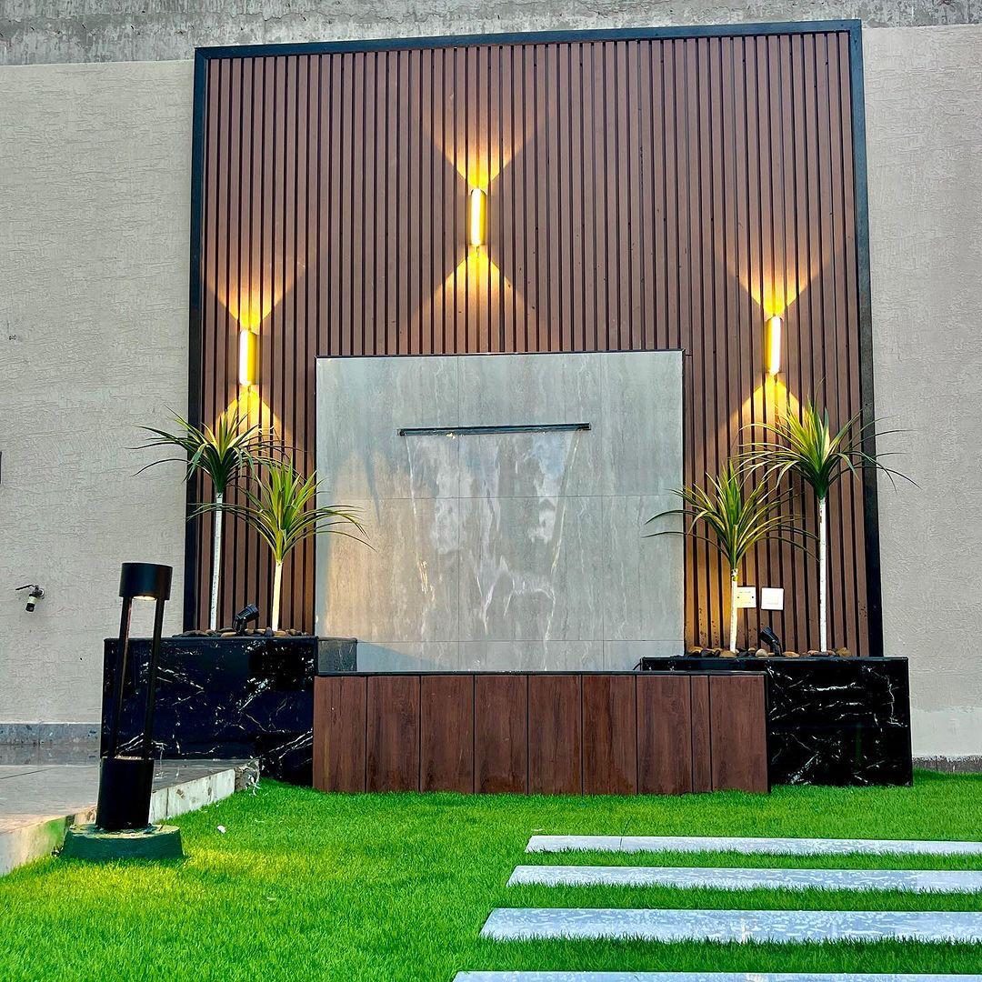 شلالات ونوافير تنسيق حدائق أوائل المتحدة بالإحساء.